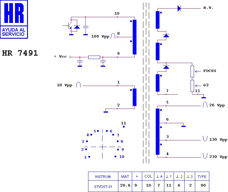 Schematic diagram for HR 7491
