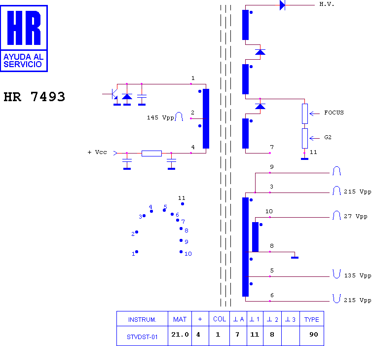 Schematic diagram for HR 7493