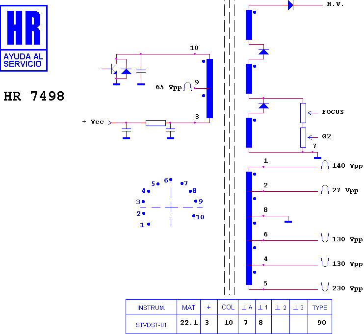 Schematic diagram for HR 7498