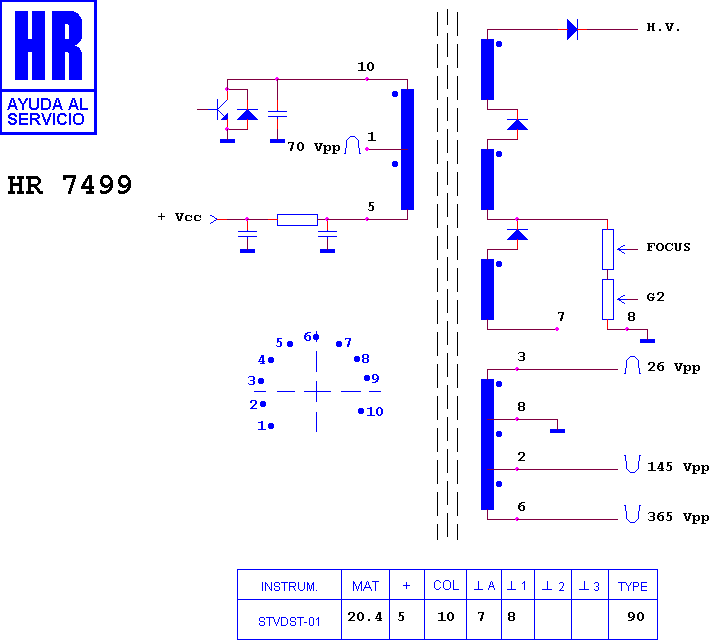 Schematic diagram for HR 7499