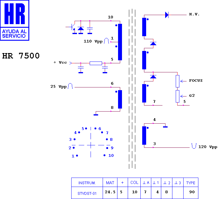 Schematic diagram for HR 7500