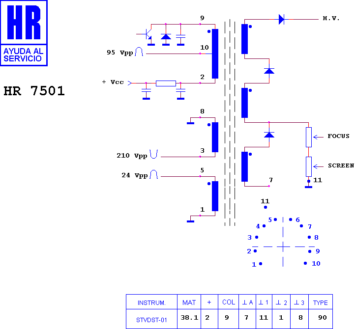 Schematic diagram for HR 7501