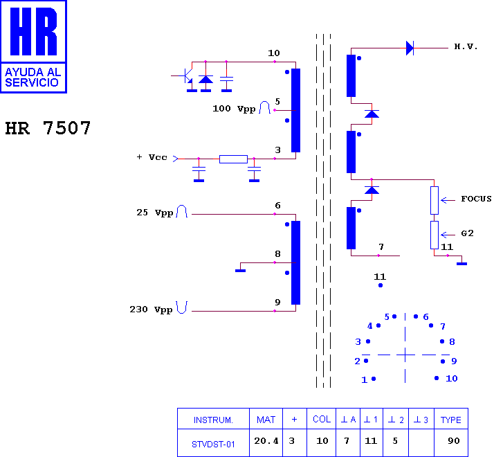 Schematic diagram for HR 7507