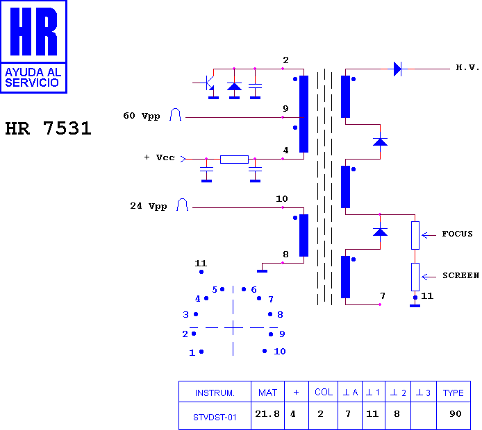 Schematic diagram for HR 7531