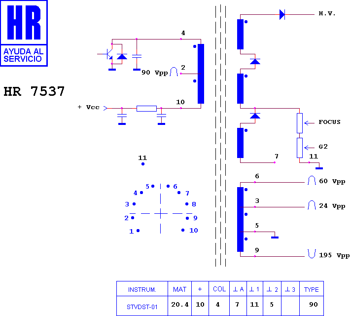 Schematic diagram for HR 7537