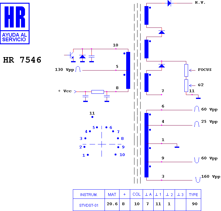 Schematic diagram for HR 7546