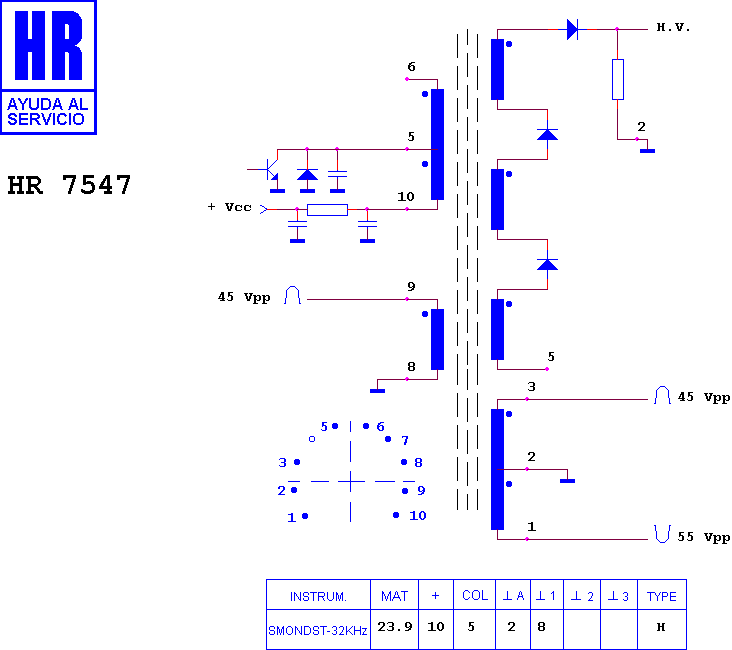 Schematic diagram for HR 7547