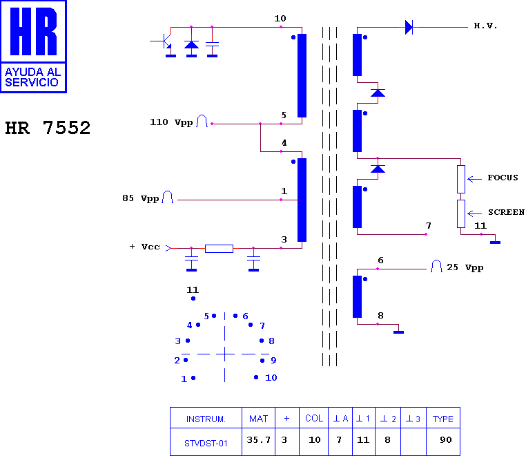 Schematic diagram for HR 7552