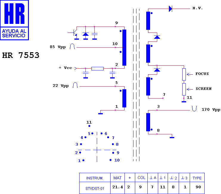 Schematic diagram for HR 7553