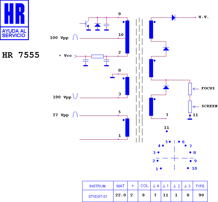 Schematic diagram for HR 7555