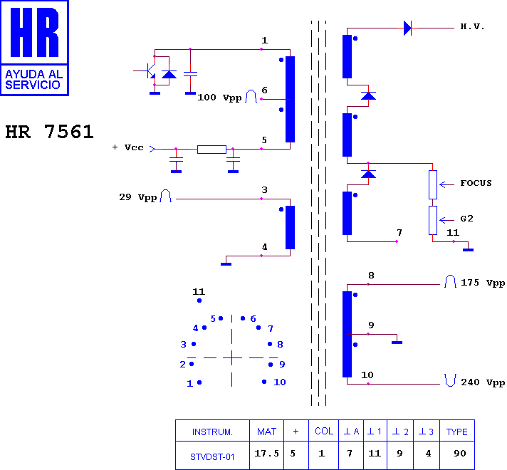 Schematic diagram for HR 7561