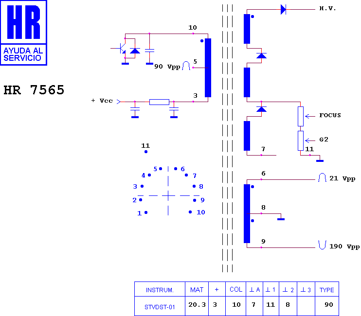 Schematic diagram for HR 7565