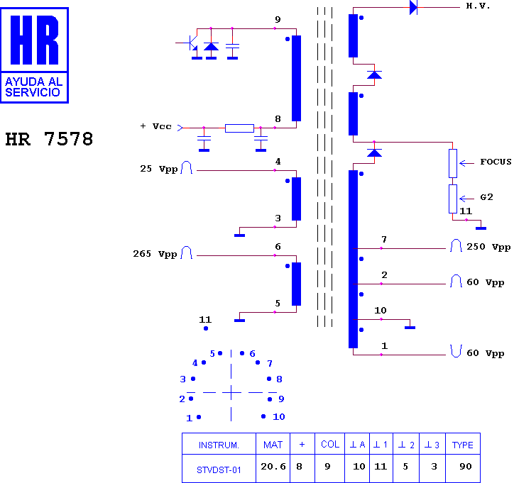 Schematic diagram for HR 7578