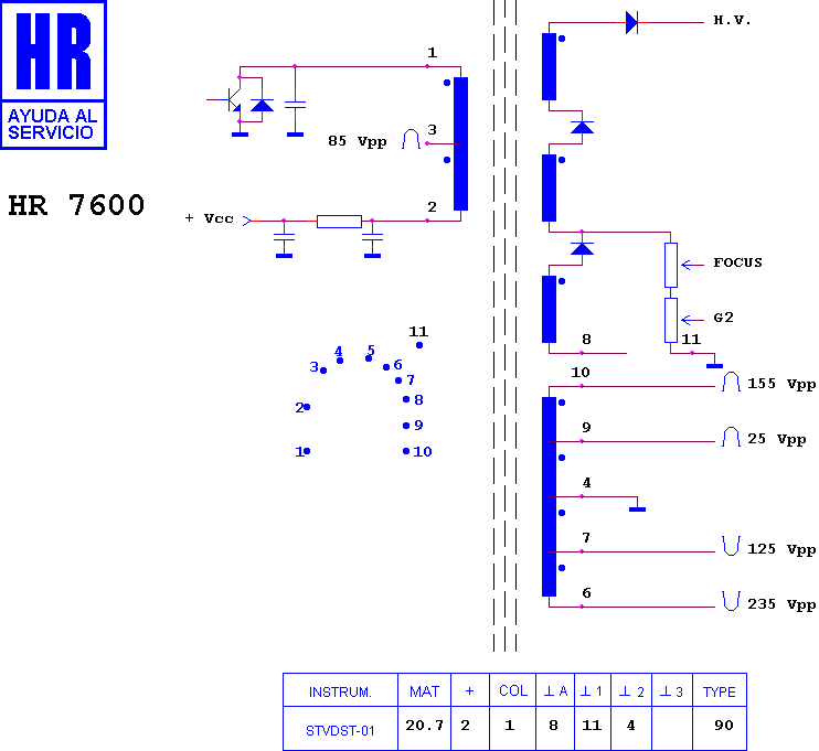 Schematic diagram for HR 7600