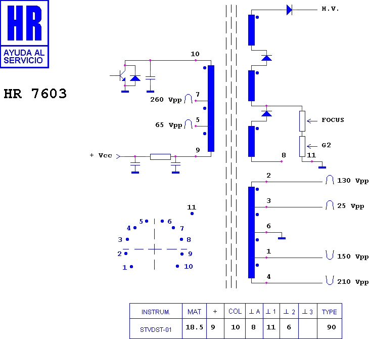 Schematic diagram for HR 7603