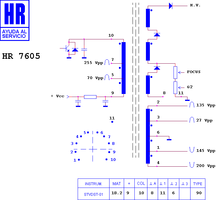Schematic diagram for HR 7605