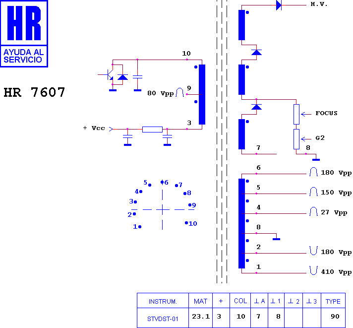 Schematic diagram for HR 7607