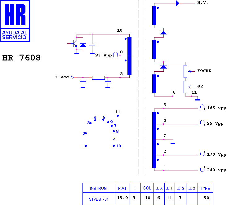 Schematic diagram for HR 7608