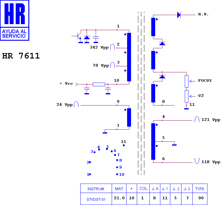 Schematic diagram for HR 7611
