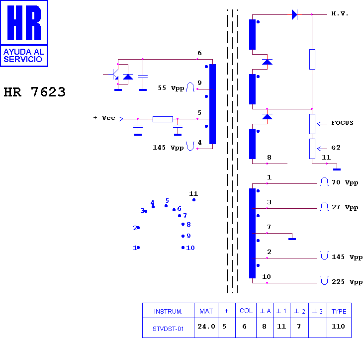 Schematic diagram for HR 7623
