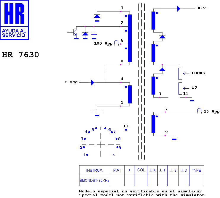 Schematic diagram for HR 7630