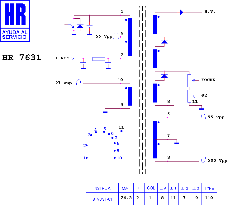 Schematic diagram for HR 7631