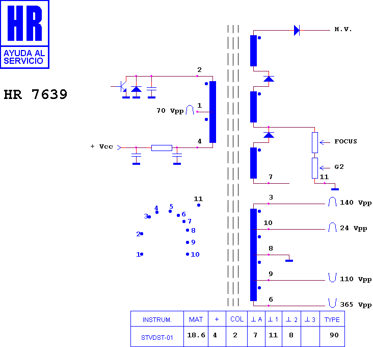 Schematic diagram for HR 7639