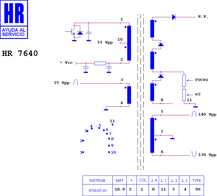 Schematic diagram for HR 7640
