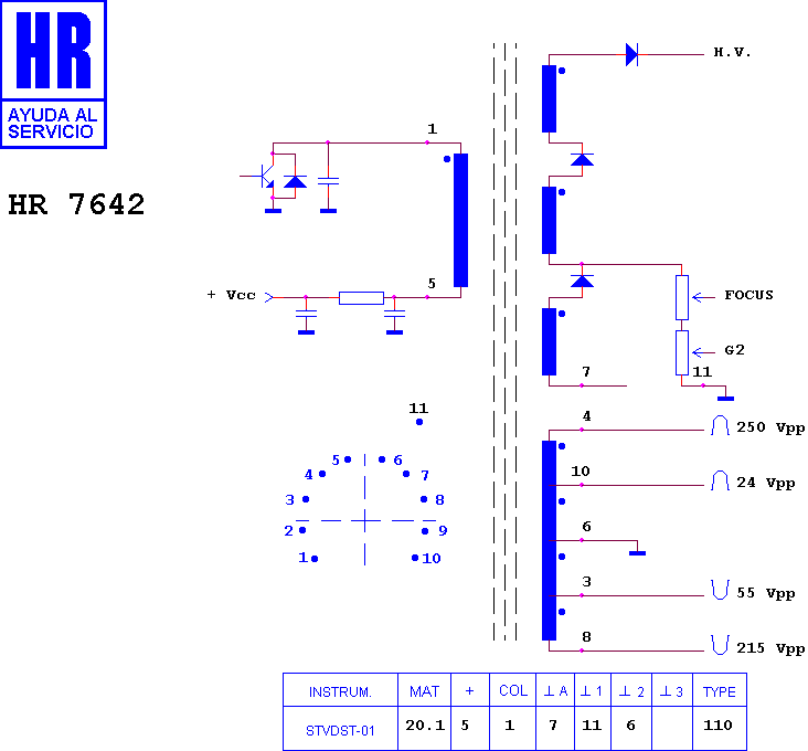 Schematic diagram for HR 7642