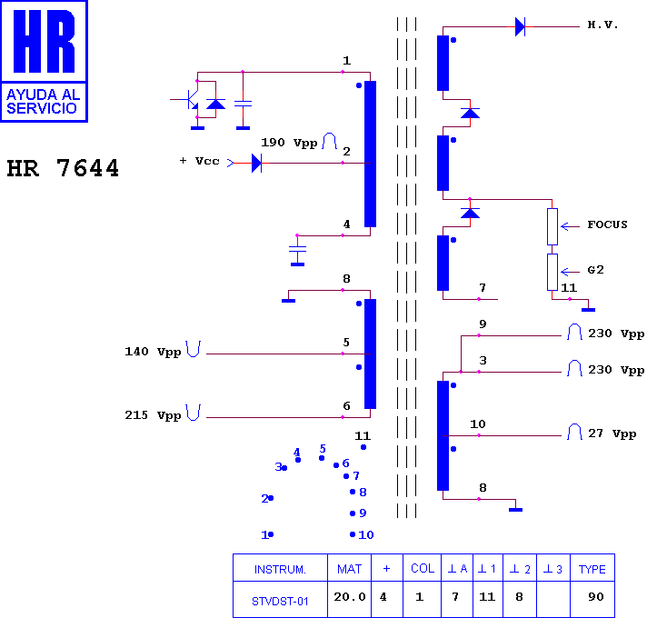 Schematic diagram for HR 7644