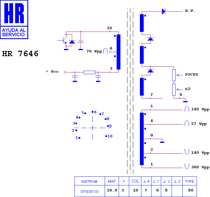 Schematic diagram for HR 7646