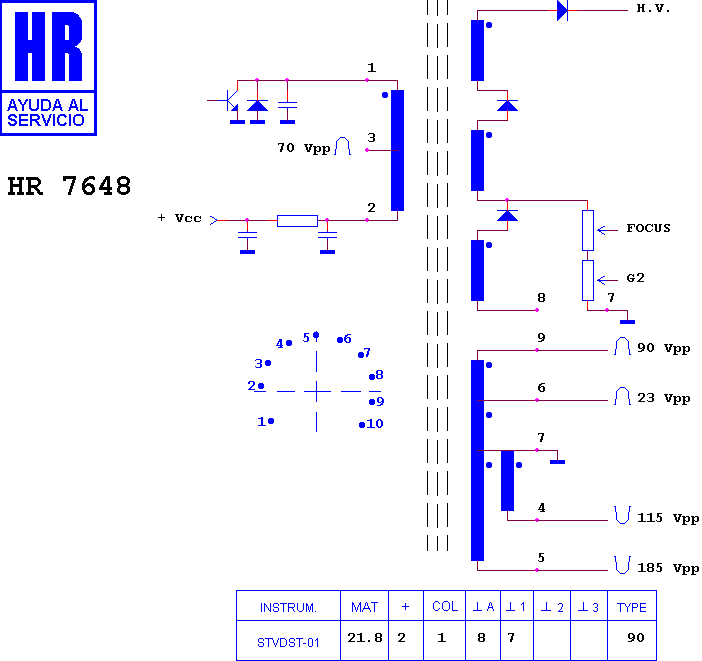 Schematic diagram for HR 7648