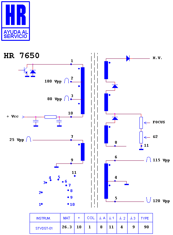 Schematic diagram for HR 7650