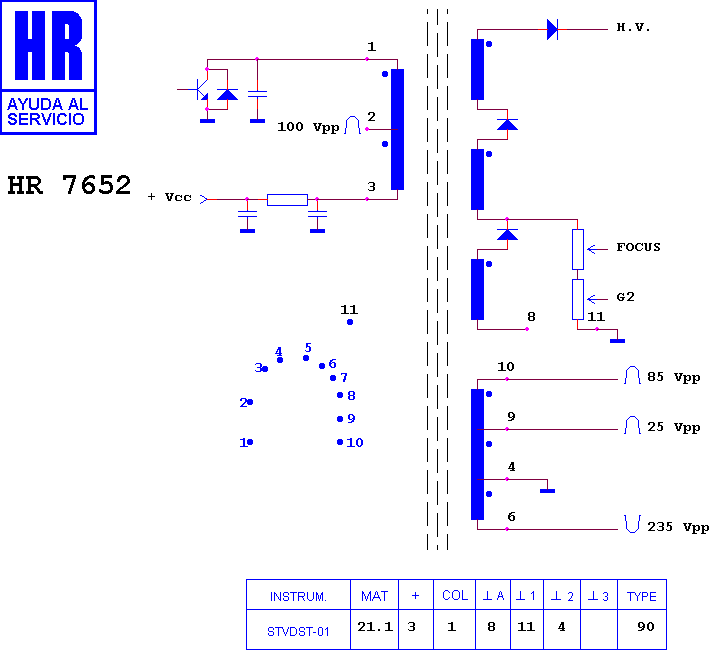 Schematic diagram for HR 7652