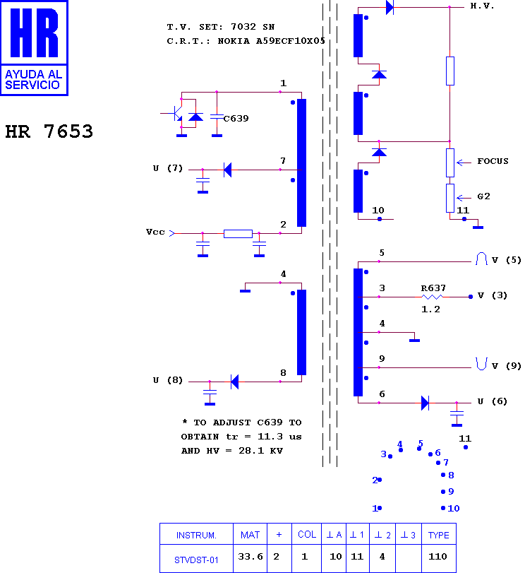 Schematic diagram for HR 7653