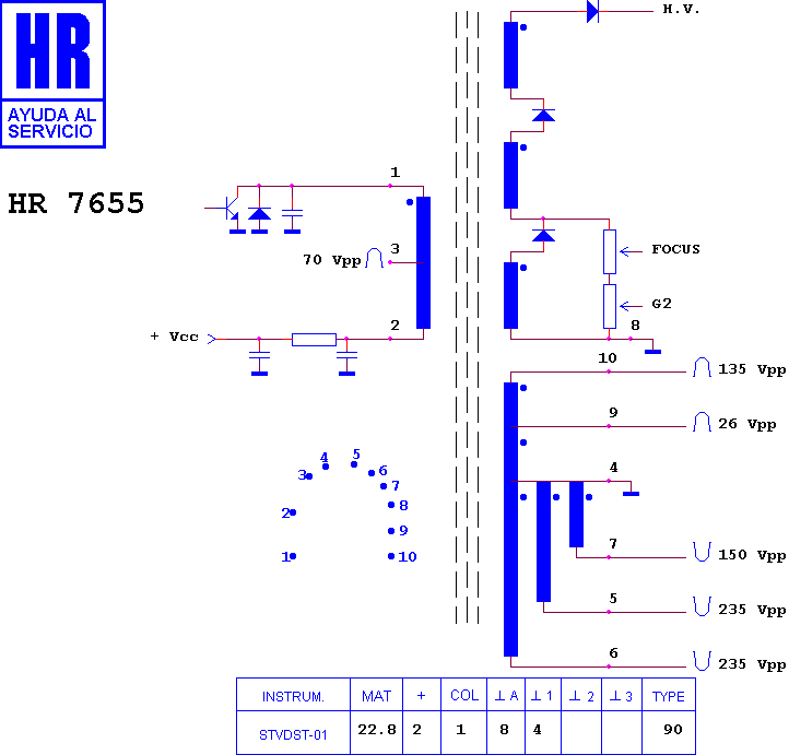 Schematic diagram for HR 7655