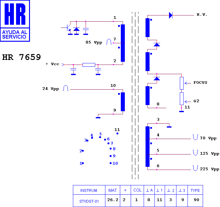 Schematic diagram for HR 7659