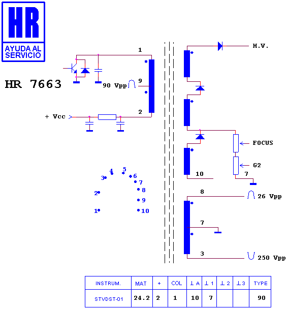 Schematic diagram for HR 7663