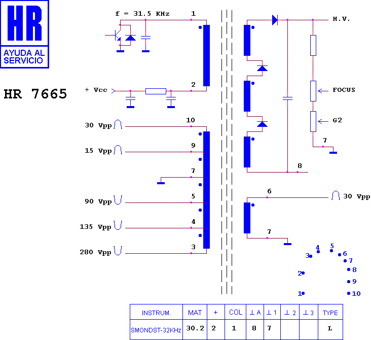 Schematic diagram for HR 7665