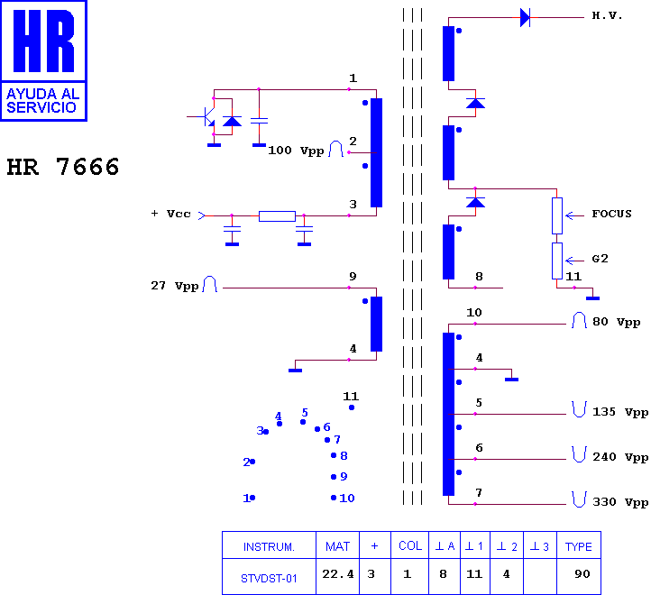 Schematic diagram for HR 7666