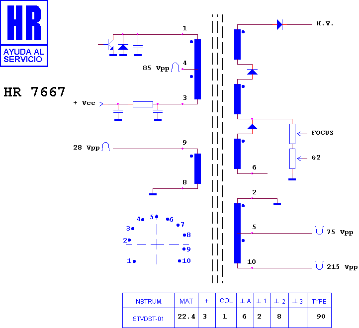 Schematic diagram for HR 7667