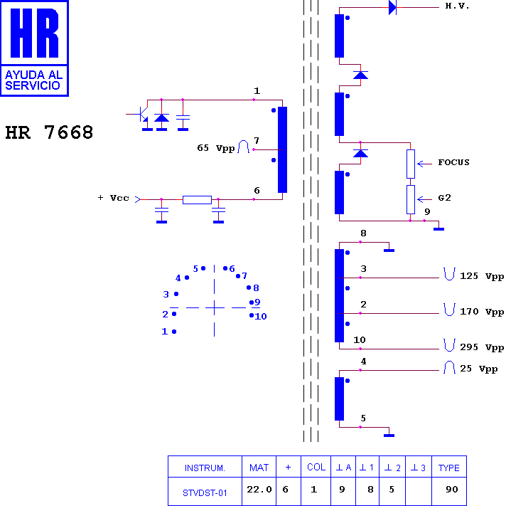 Schematic diagram for HR 7668