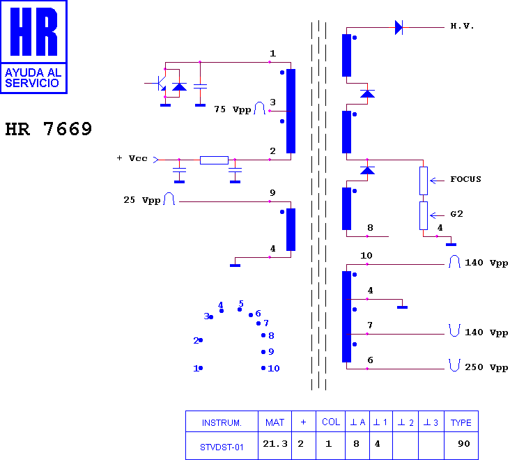Schematic diagram for HR 7669