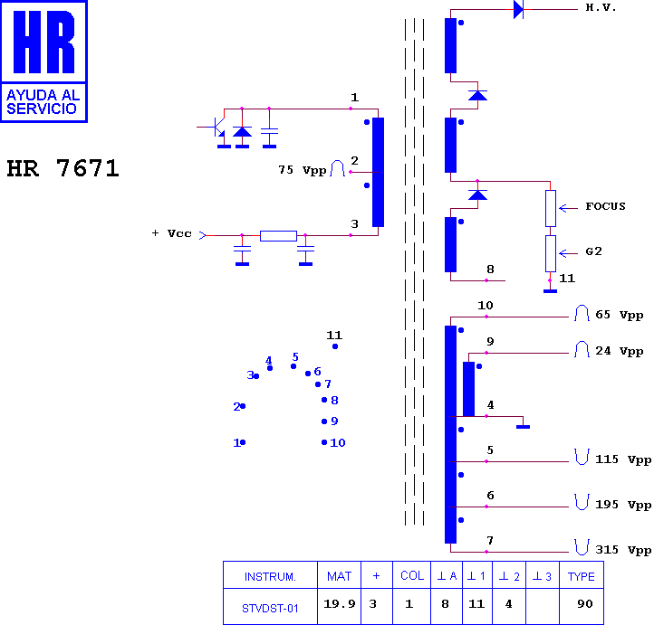 Schematic diagram for HR 7671