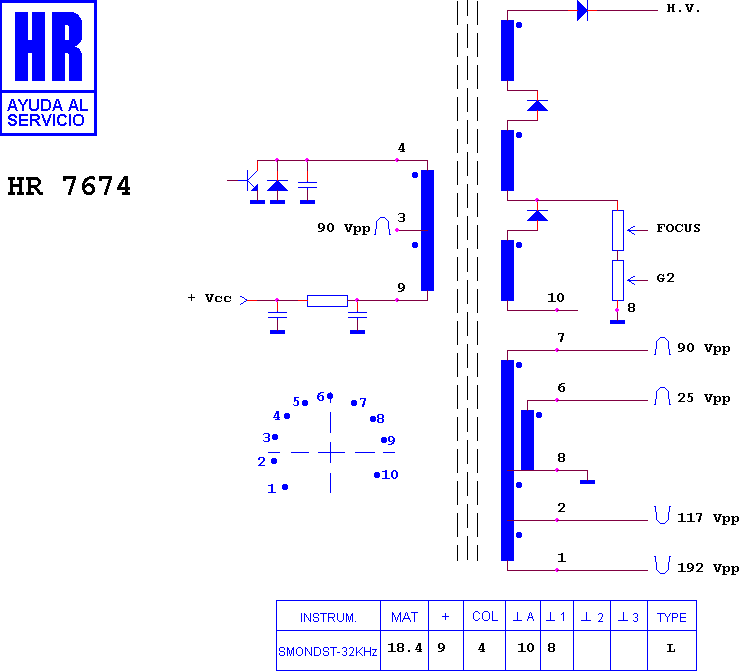 Schematic diagram for HR 7674