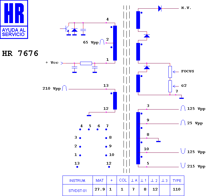 Schematic diagram for HR 7676