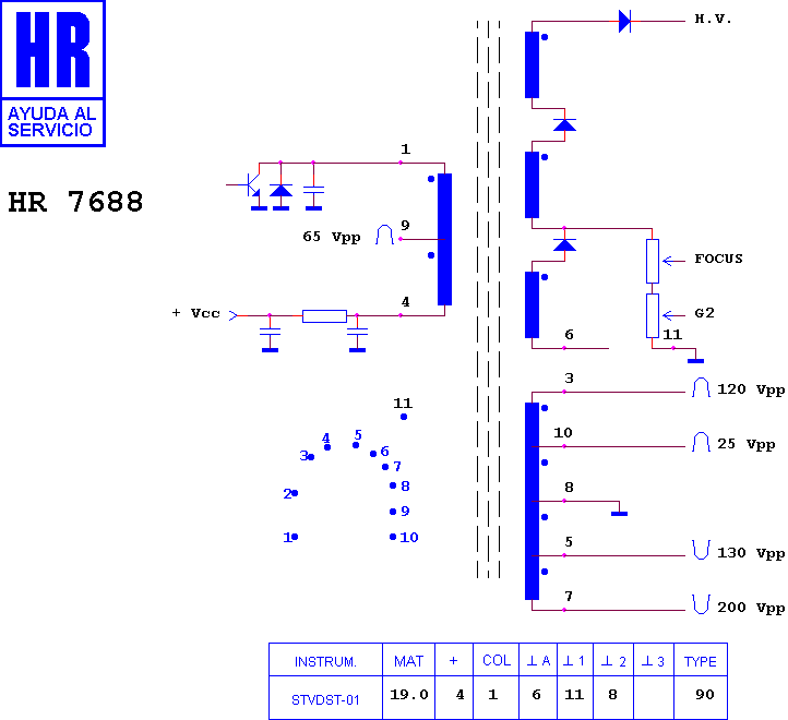 Schematic diagram for HR 7688