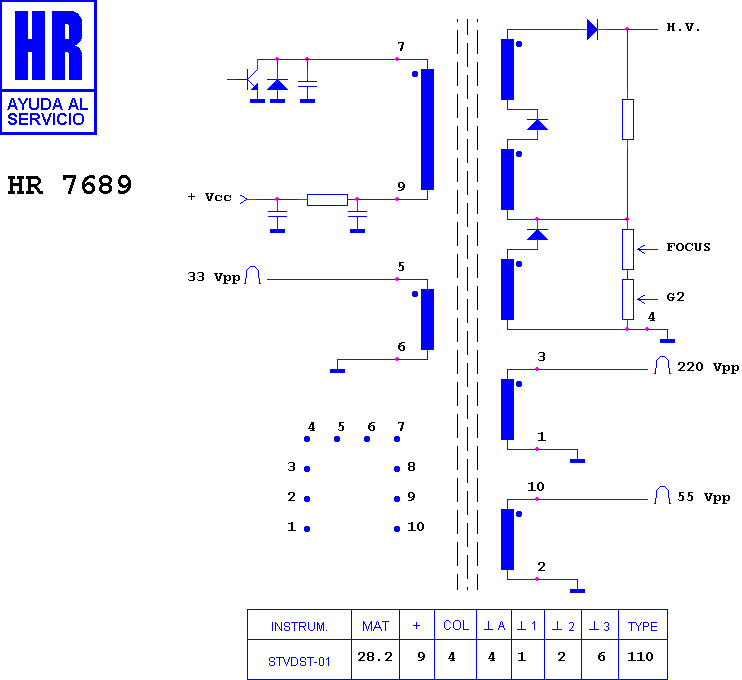 Schematic diagram for HR 7689