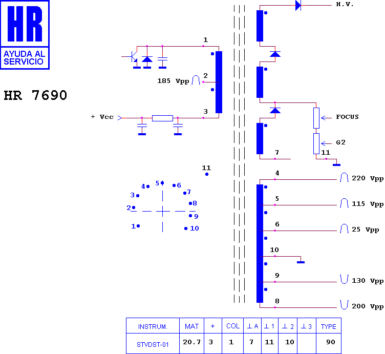 Schematic diagram for HR 7690