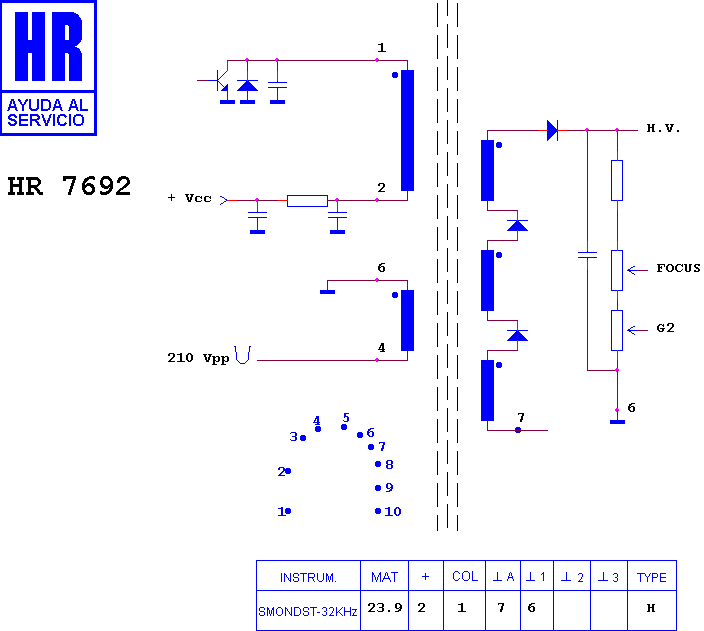 Schematic diagram for HR 7692